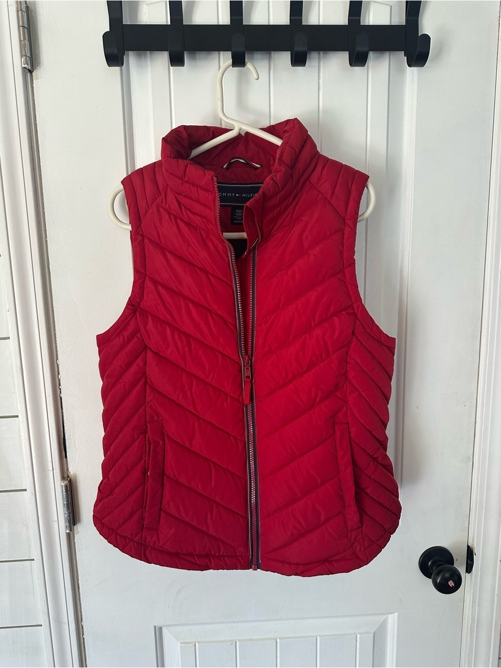 Tommy Hilfiger Red Quilted Puffer Vest